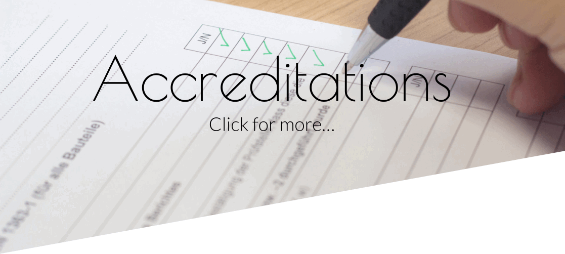 Accreditations Page Header